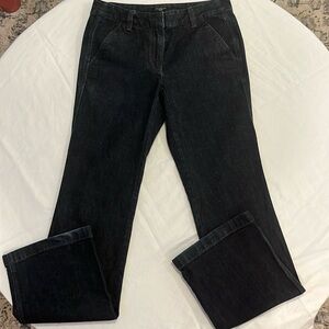 ANN TAYLOR SIGNATURE Petite trouser style jeans, indigo wash, straight leg.